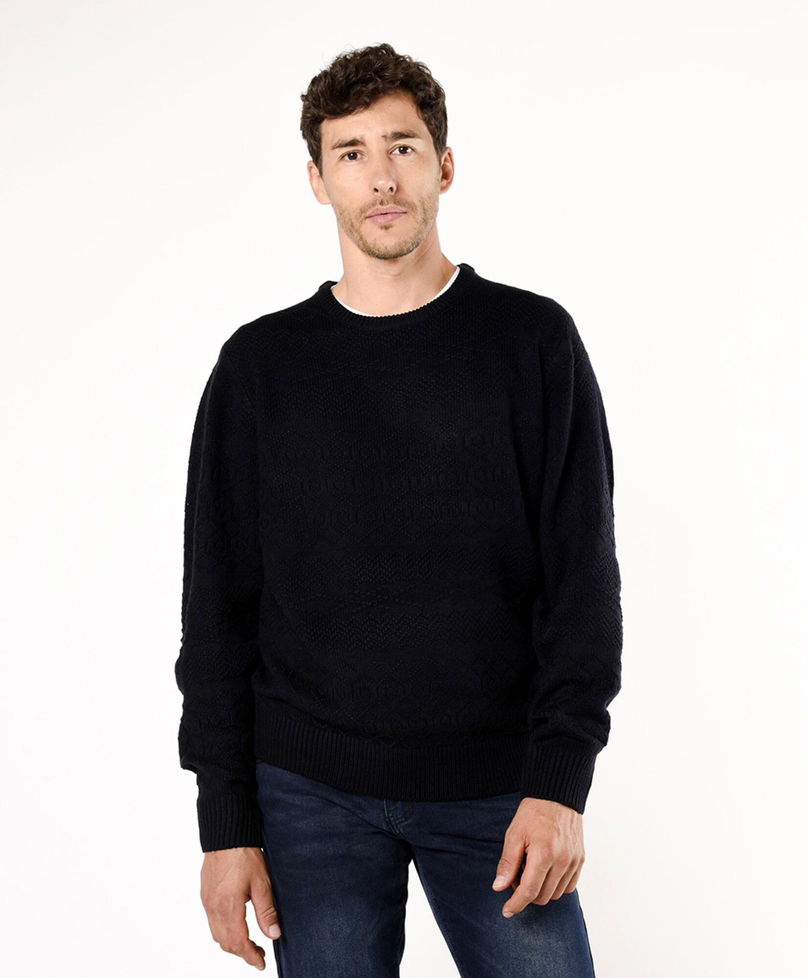 Sweater hombre jacquard liso Sweater hombre jacquard liso