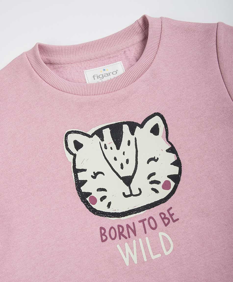 Set buzo beb&eacute; wild rosado