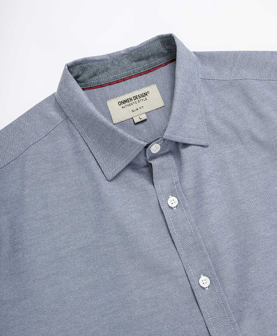 Camisa hombre manga larga gris