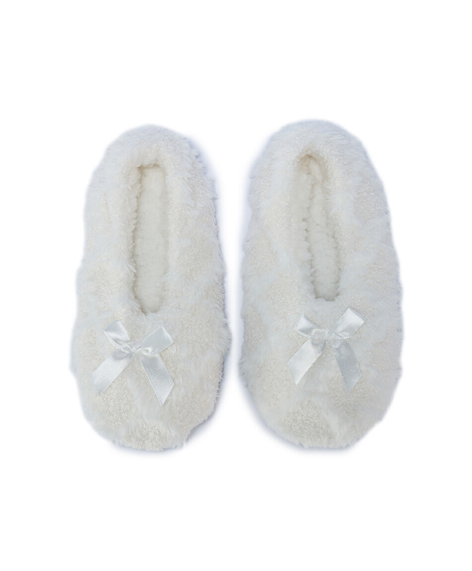 Pantuflas mujer mo&ntilde;o white