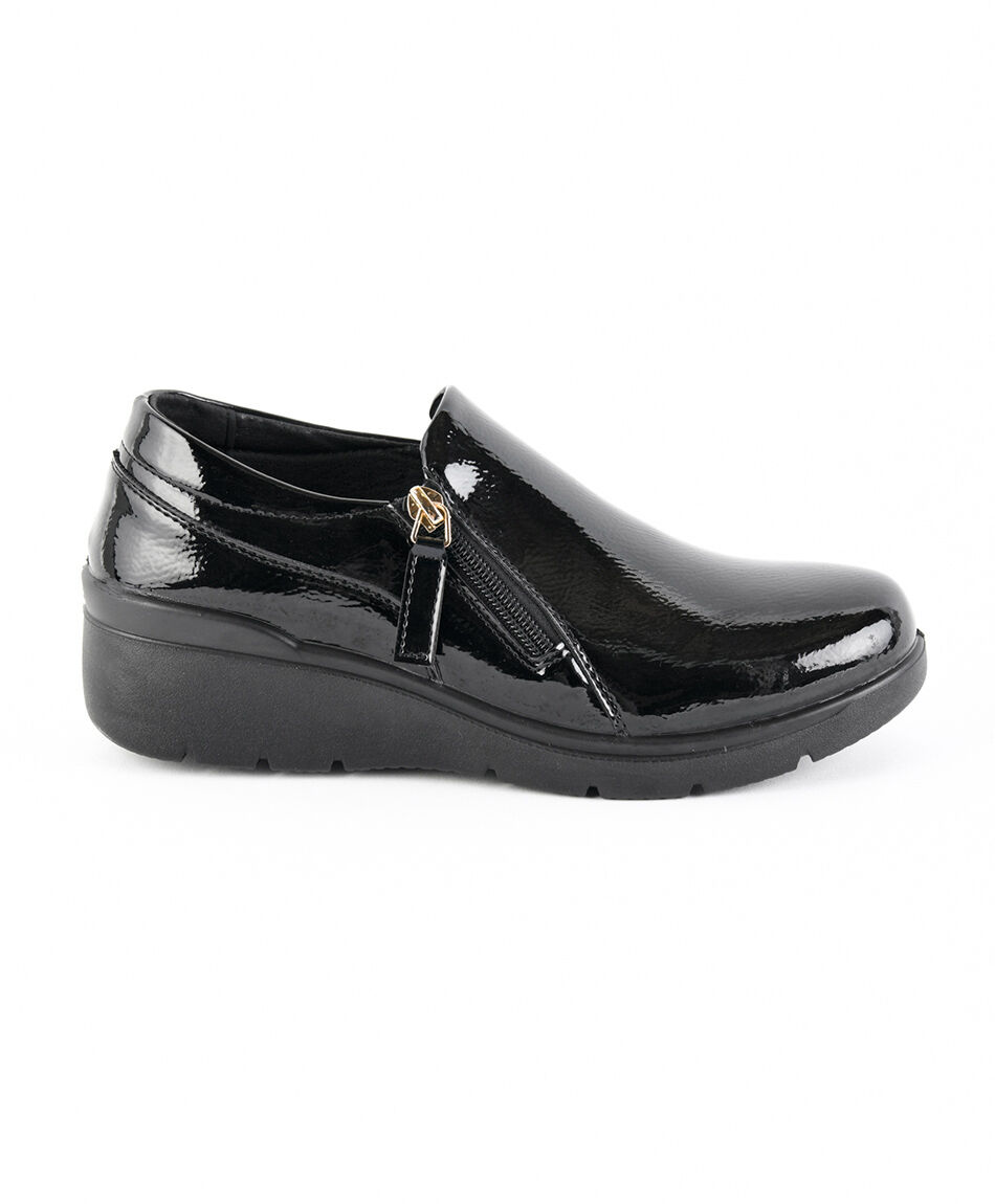 Mocas&iacute;n mujer charol