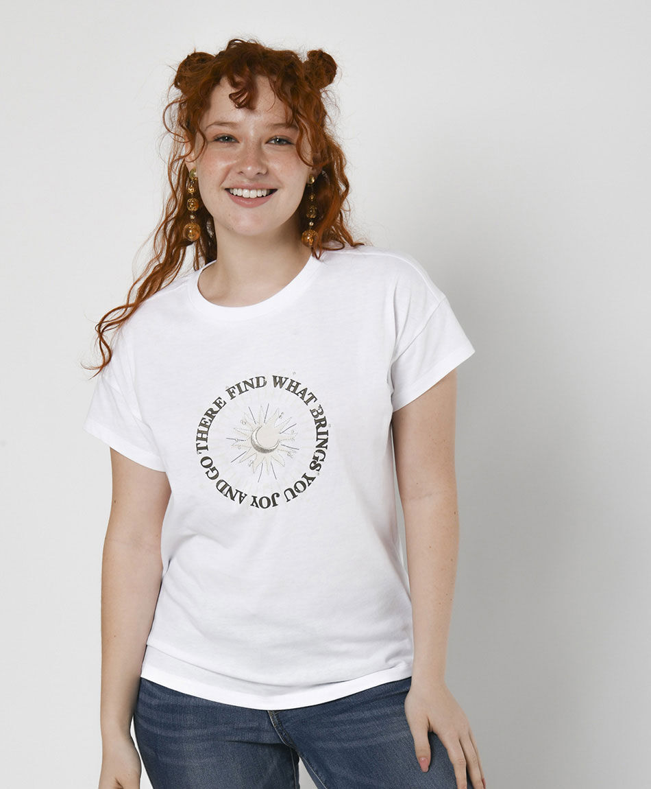 Polera mujer bordado mix