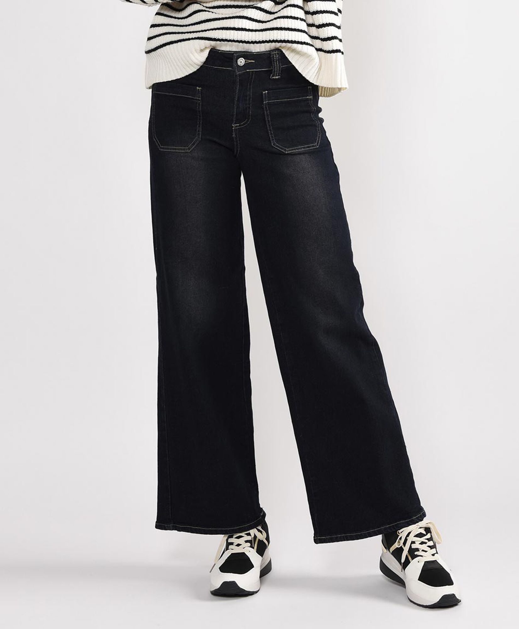 Jeans tiro alto bolsillos Jeans tiro alto bolsillos