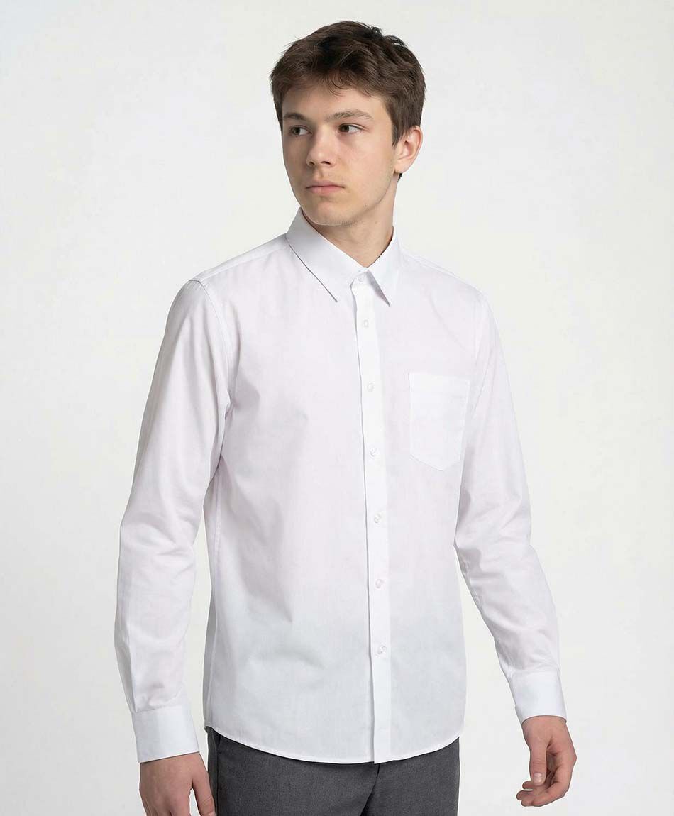 Camisa escolar blanca bolsillo