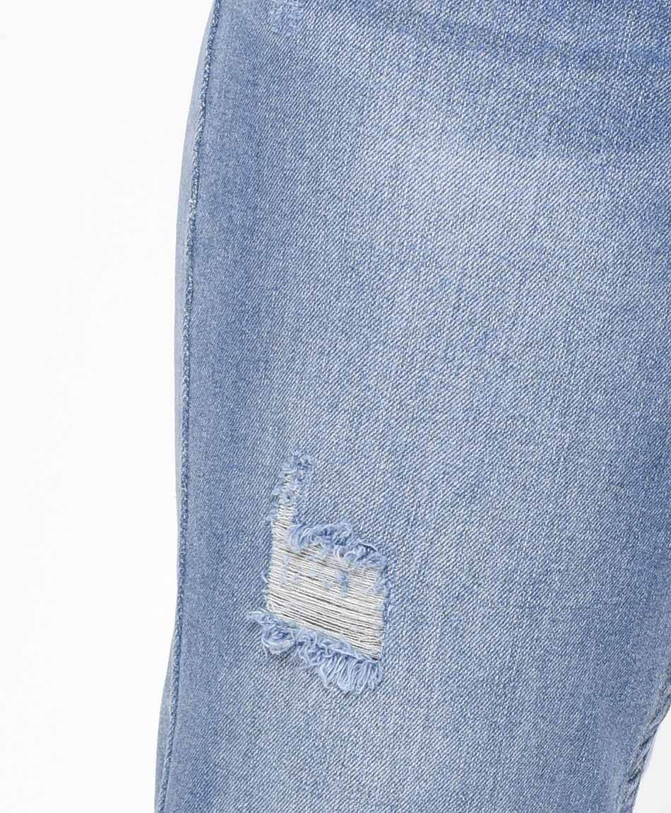 Jeans mujer rasgado frontal skinny fit