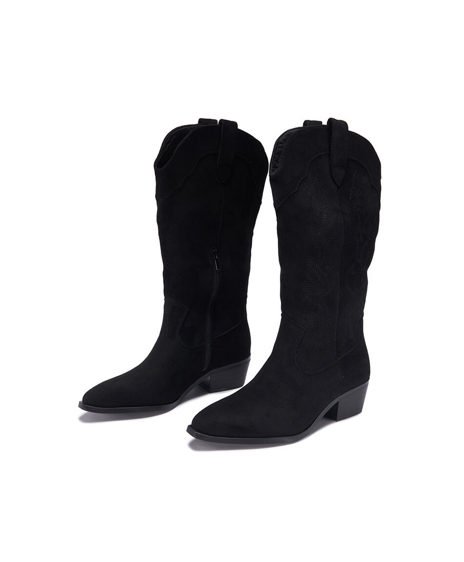 Pantubota mujer larga vaquera bordado