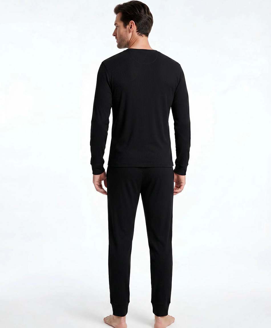 Pijama hombre micropolar negro
