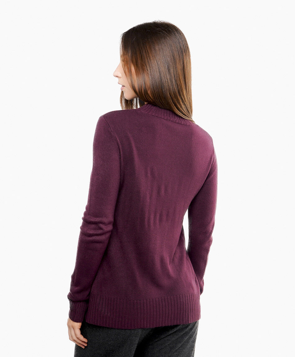 Sweater mujer cl&aacute;sico burdeo