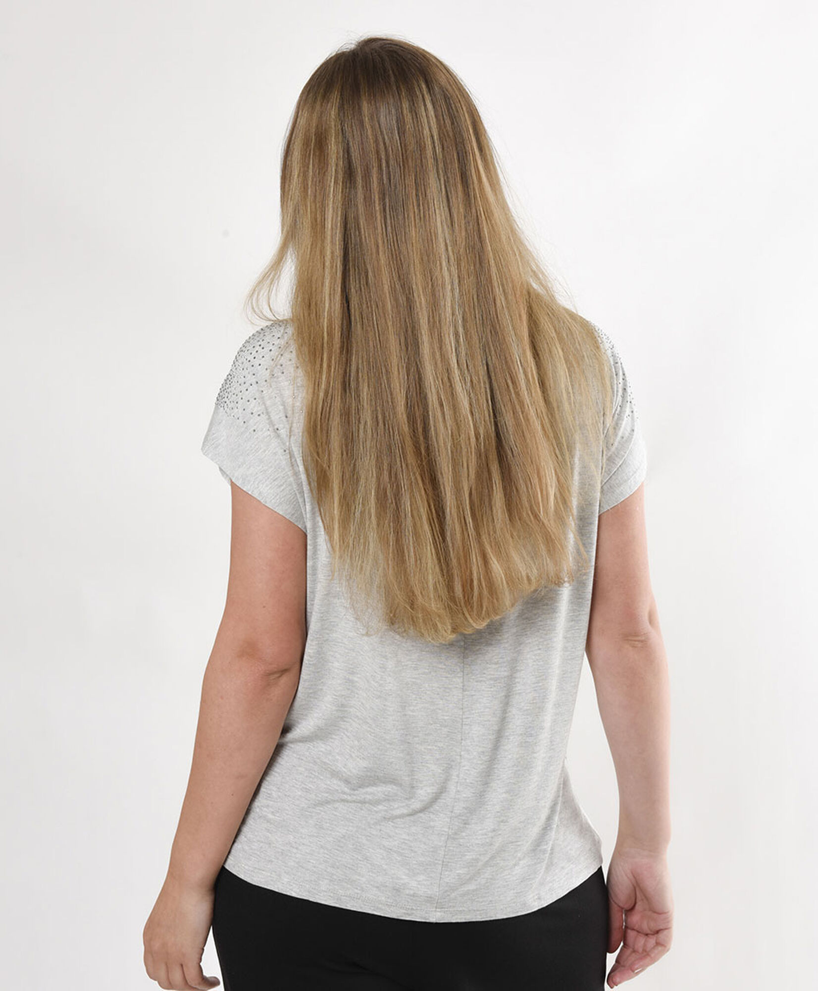 Polera mujer jaspeada tachitas Polera mujer jaspeada tachitas