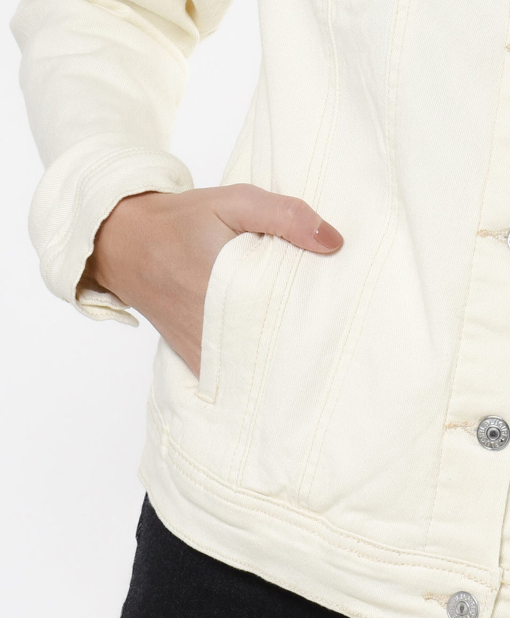 Chaqueta mujer denim beige Chaqueta mujer denim beige