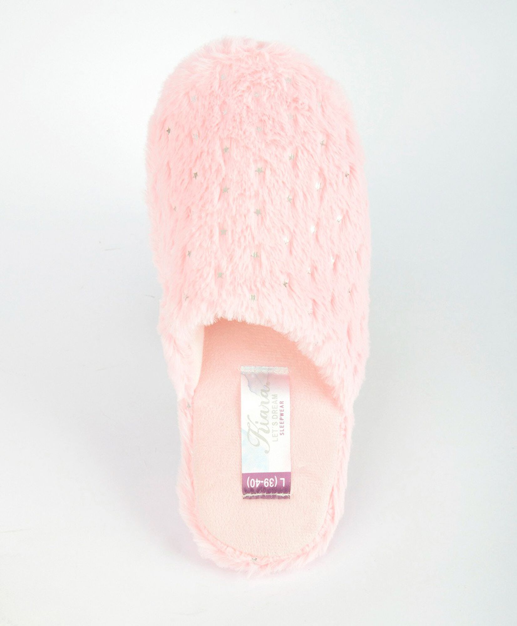 Pantufla mujer brillos rosada Pantufla mujer brillos rosada