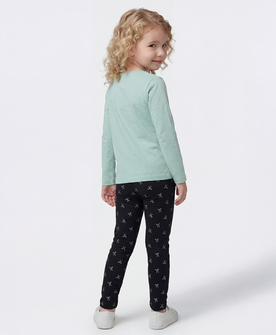 Leggins ni&ntilde;a forrada cintas