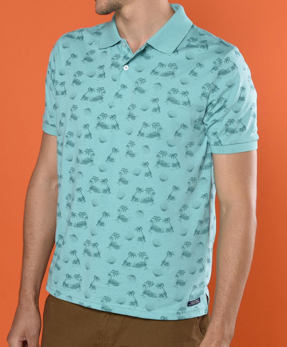 Polera manga corta cuello piqu&eacute;