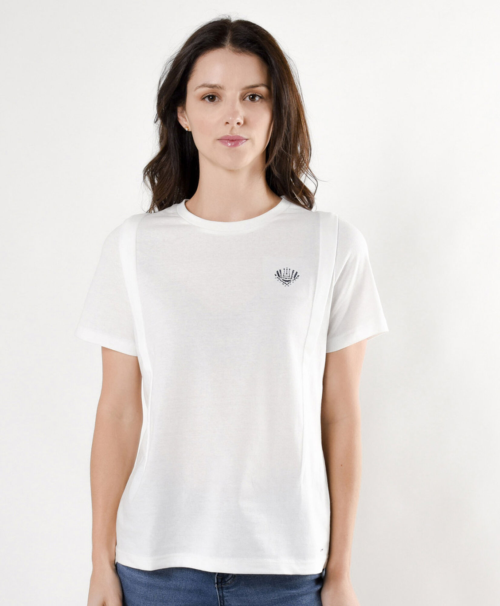 Polera mujer doble estampado palmeras Polera mujer doble estampado palmeras