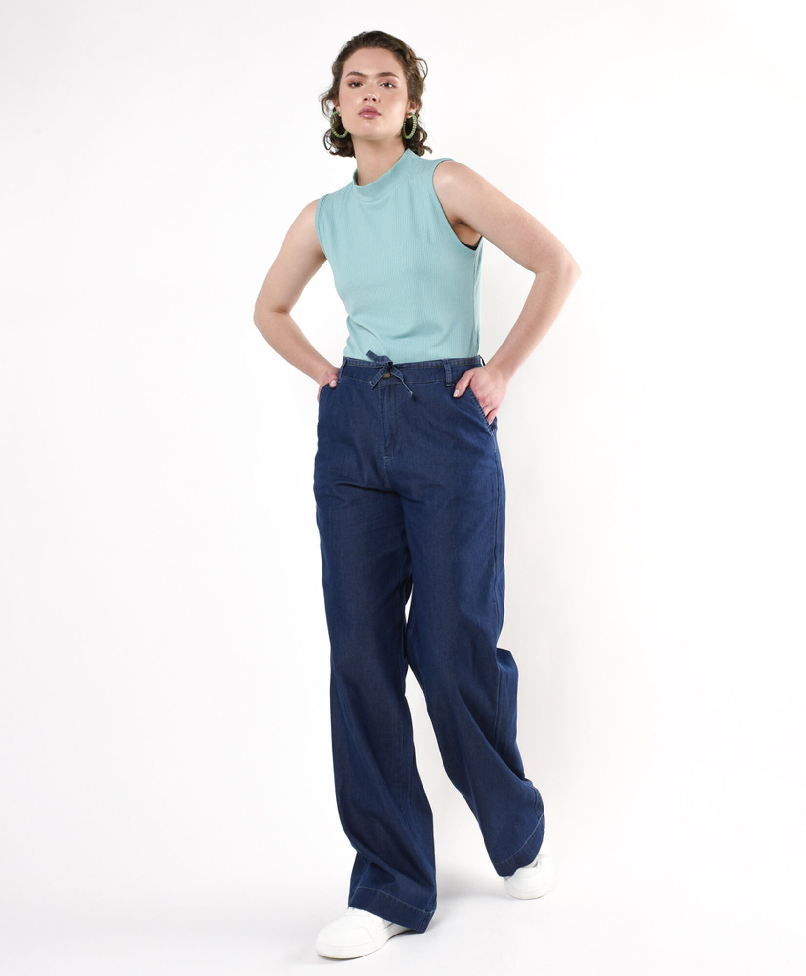 Pantalón mujer denim wide Pantalón mujer denim wide