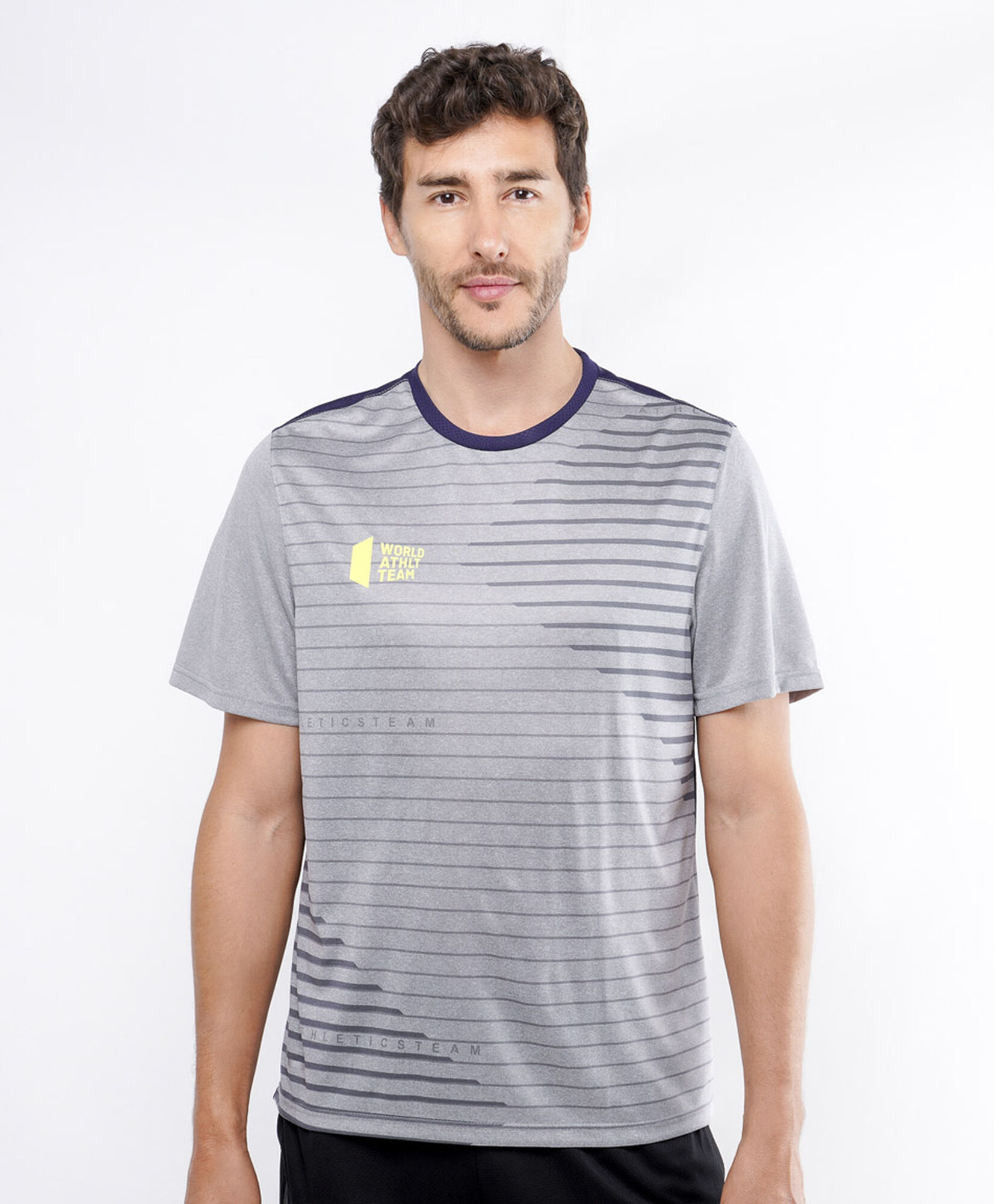 Polera deportiva hombre líneas color Polera deportiva hombre líneas color