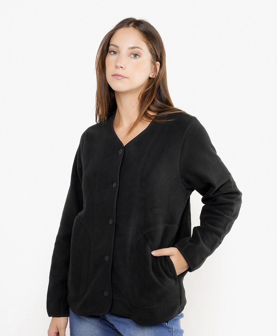Polar mujer cardigan bols negro