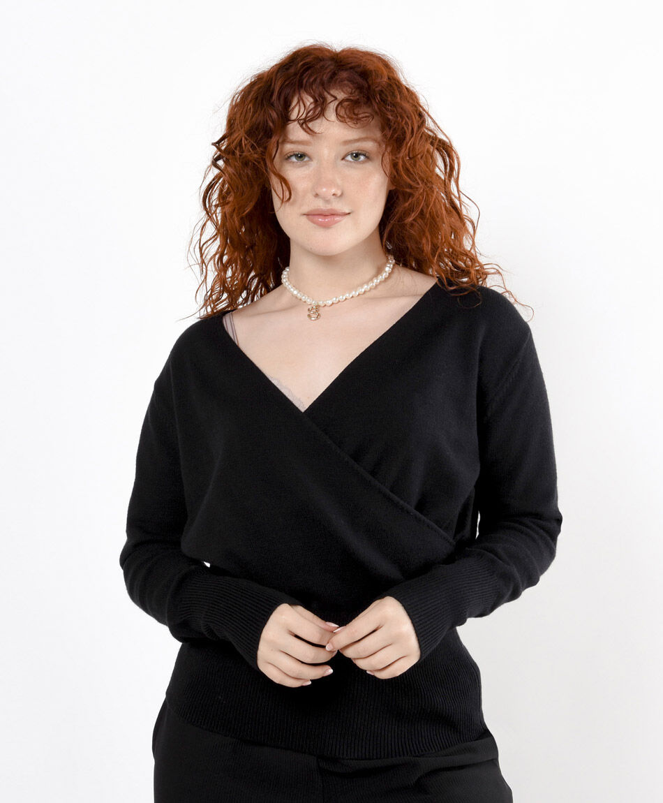 Sweater mujer cruzado