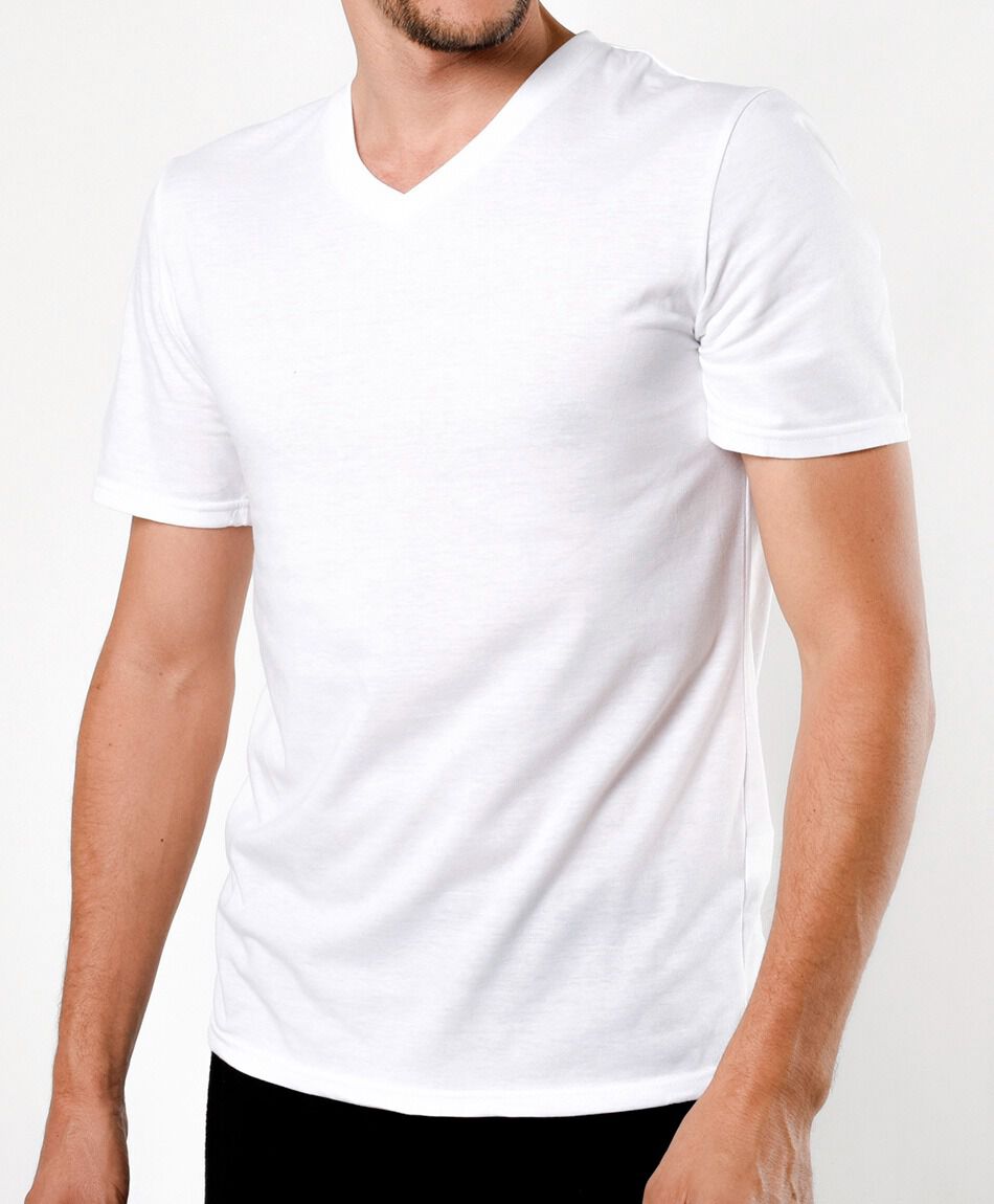 Camiseta hombre cuello en v