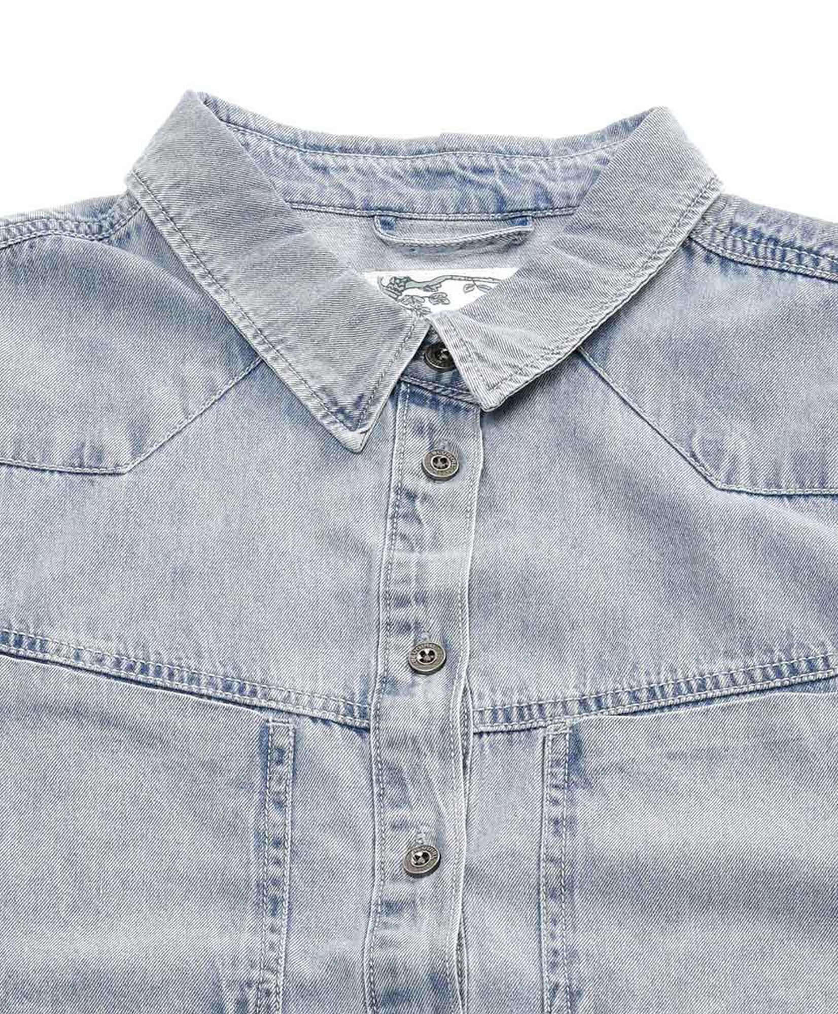 Blusa mujer denim doble bolsillo Blusa mujer denim doble bolsillo