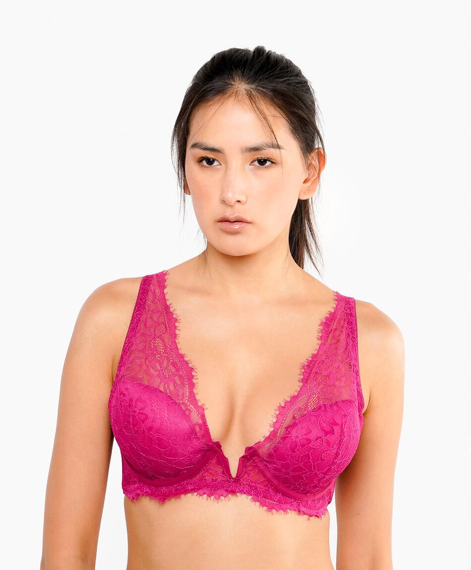 Sost&eacute;n mujer floreado encajes