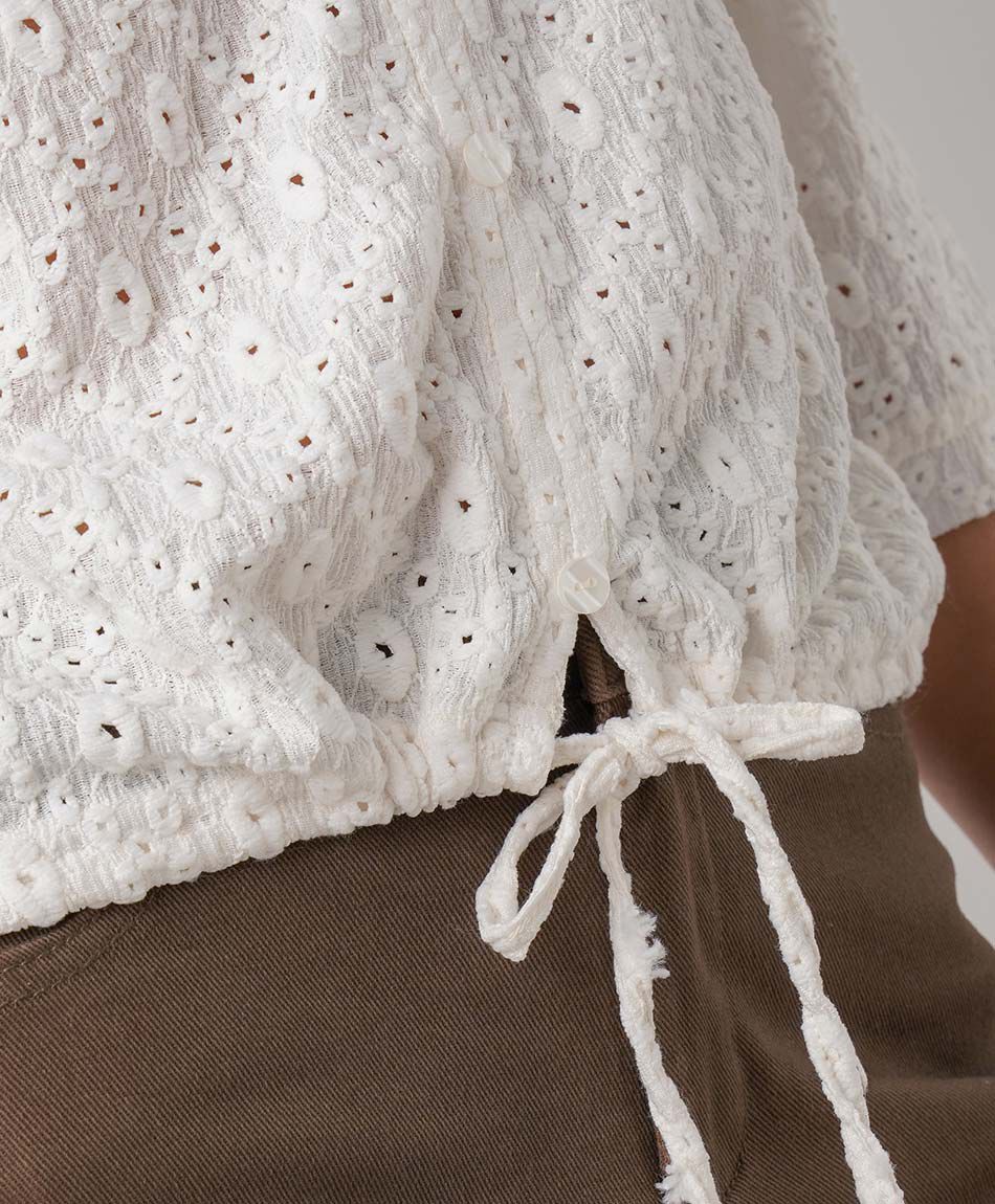 Polera mujer dise&ntilde;o flor lazo
