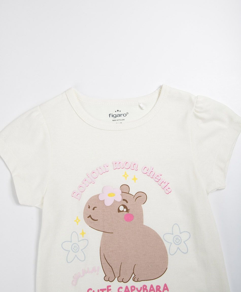 Polera beb&eacute; cute capibara