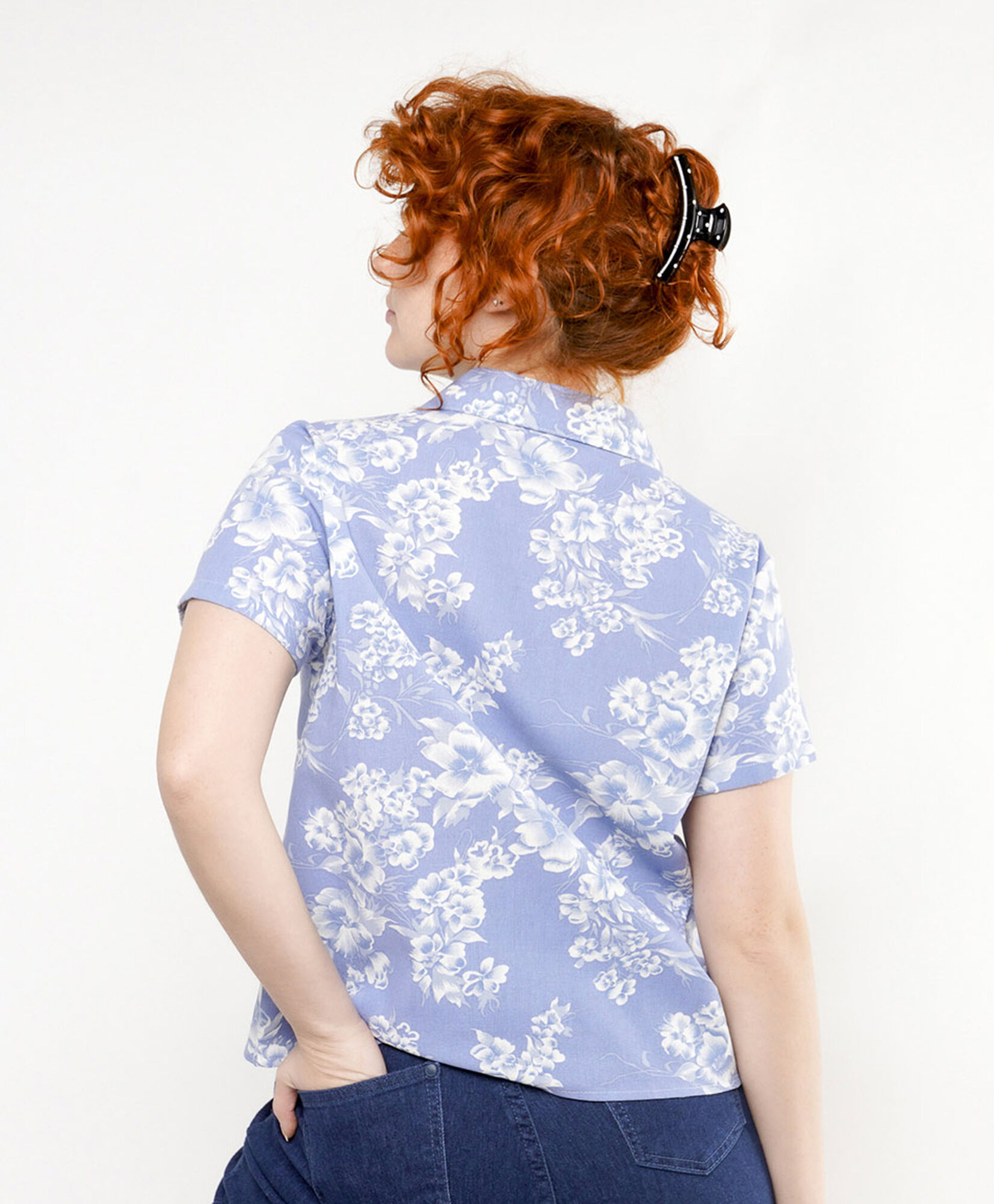 Blusa mujer lino flores Blusa mujer lino flores