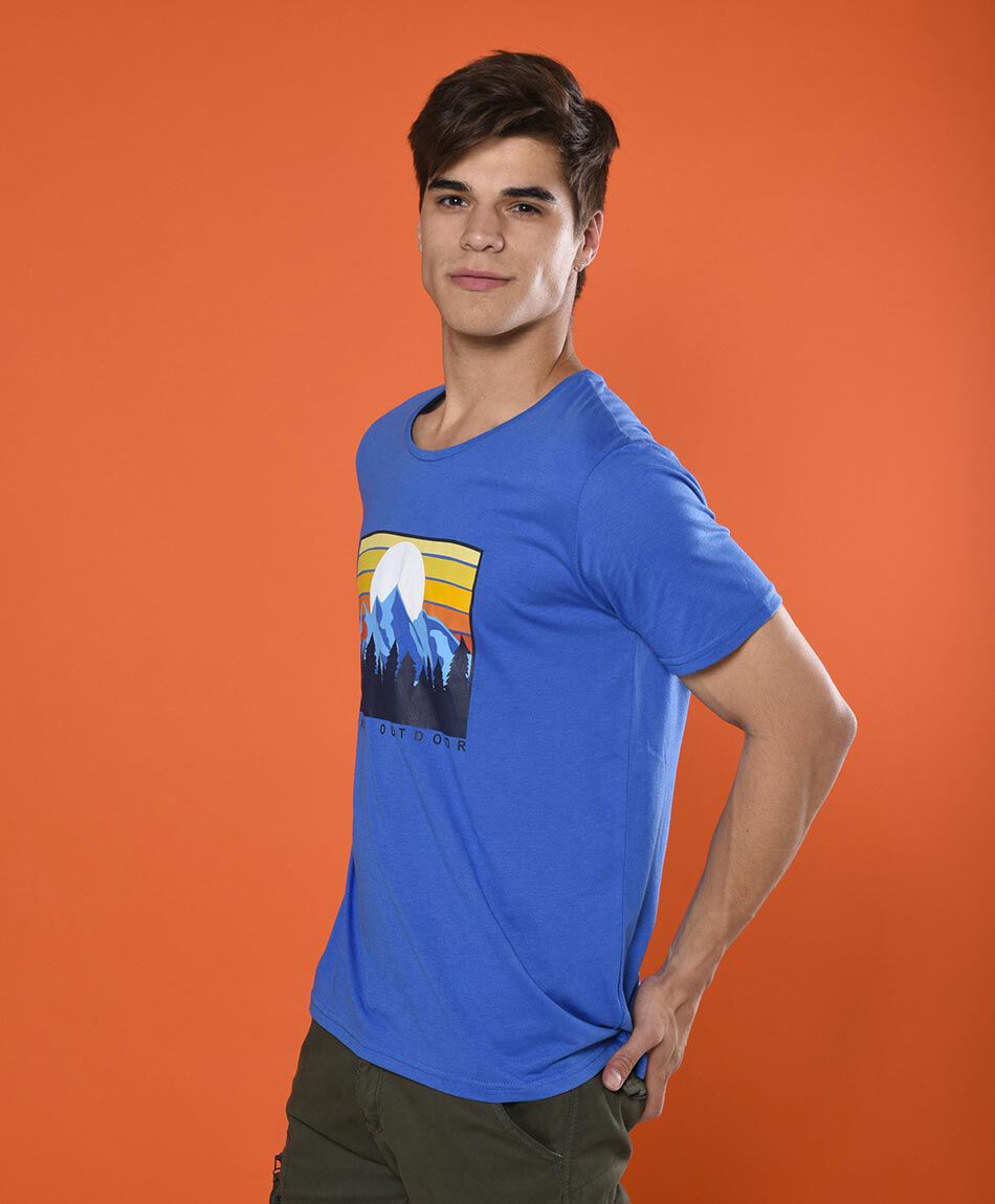 Polera manga corta cuello redondo