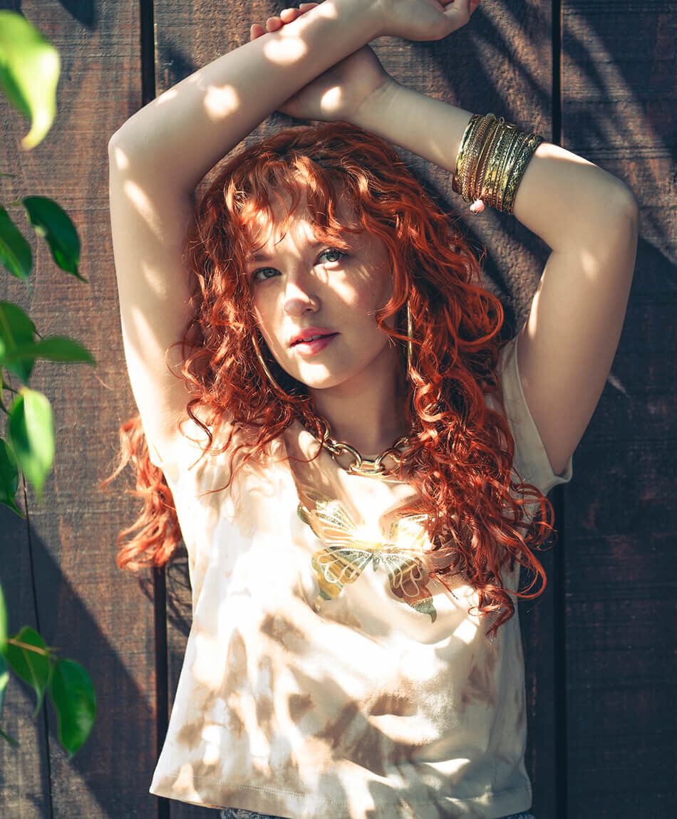 Polera manga corta cuello redondo