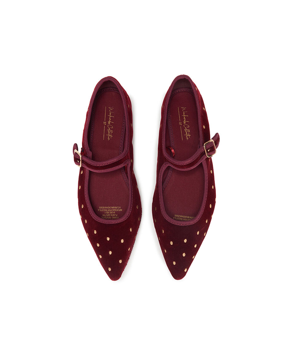 Ballerina mujer velvet tachas