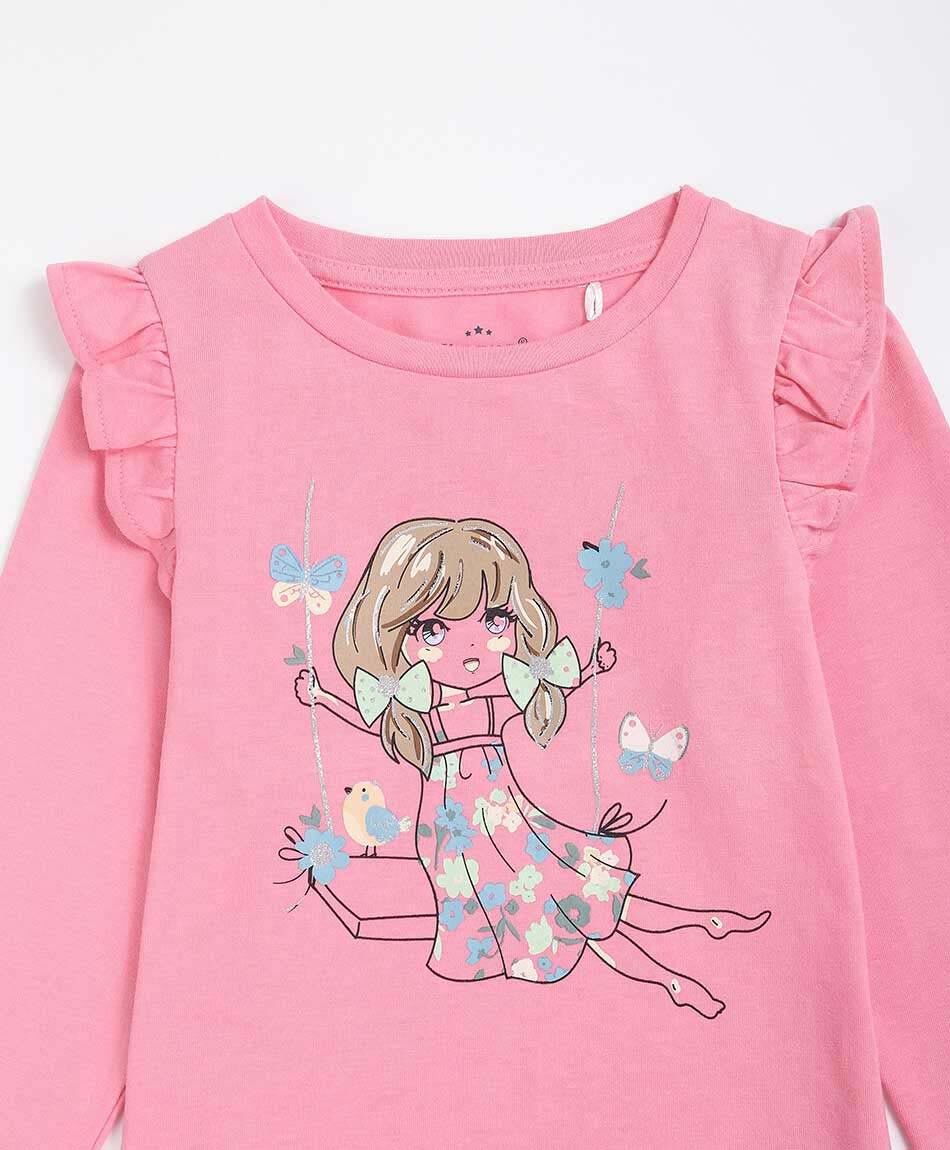 Polera beb&eacute; estampado columpio