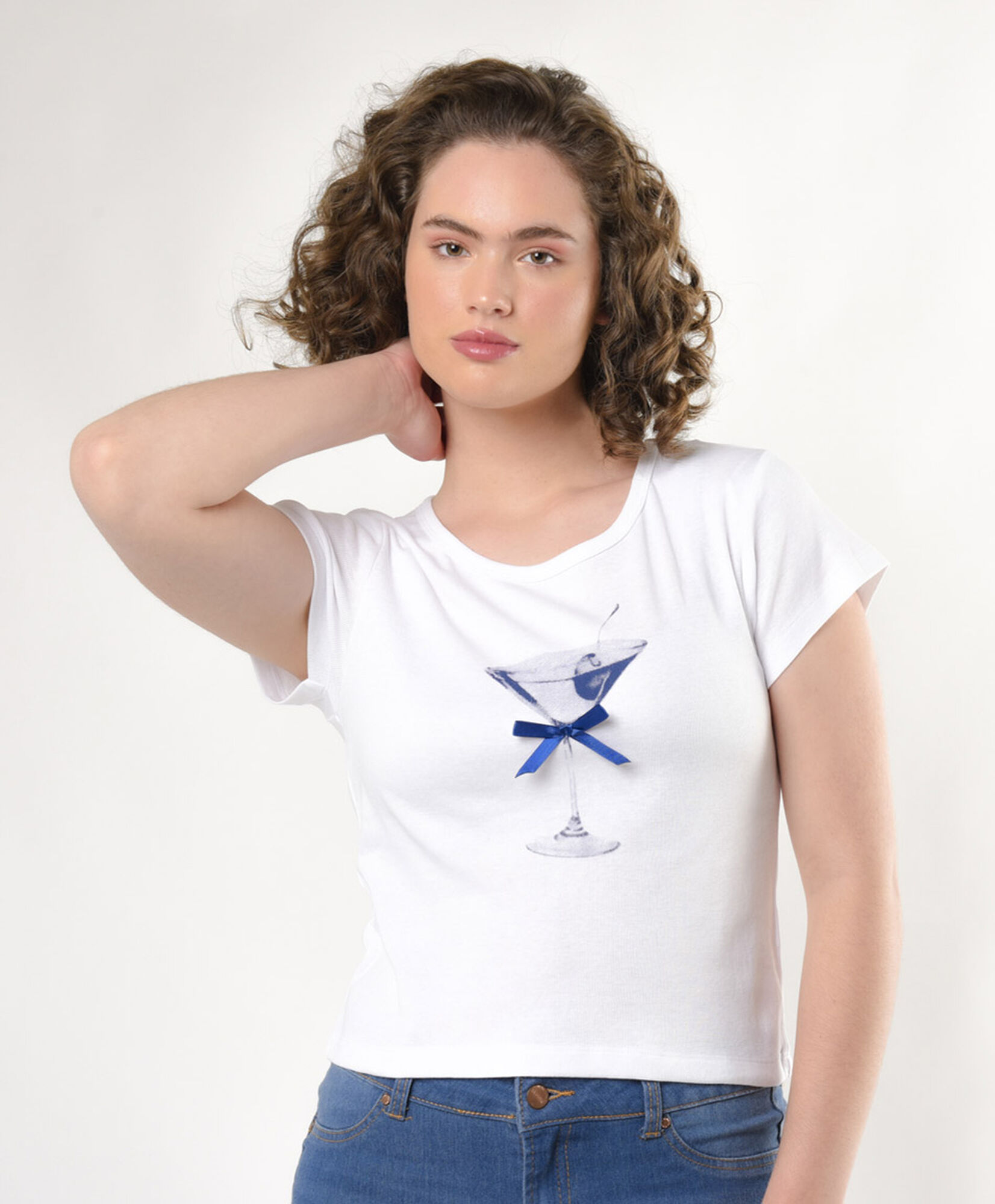 Polera mujer estampado coctel Polera mujer estampado coctel