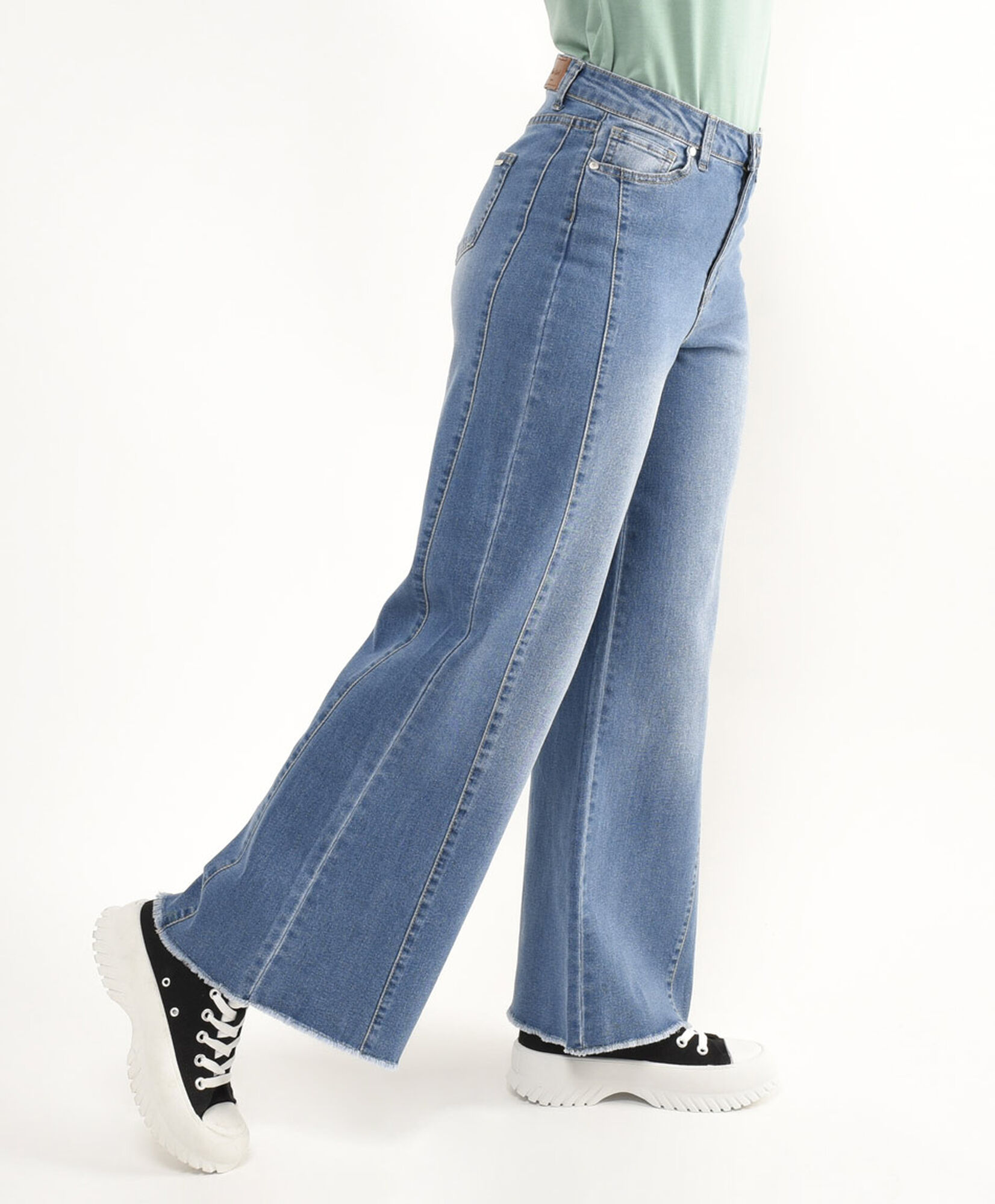 Jeans mujer doble costura wide Jeans mujer doble costura wide