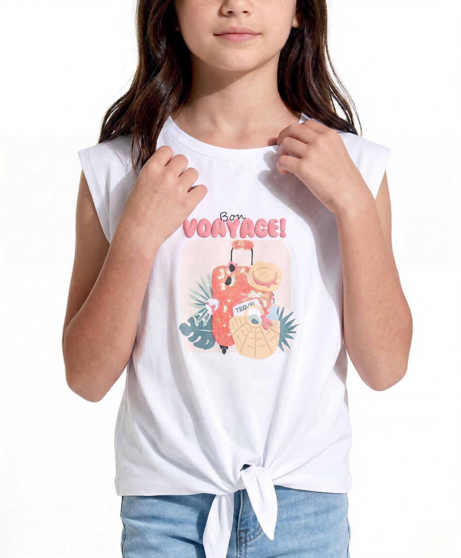 Polera ni&ntilde;a viaje lazo