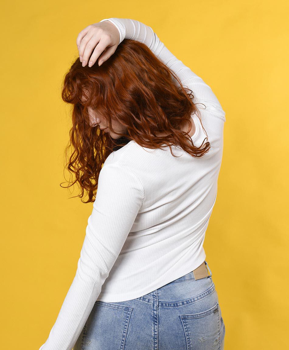 Polera manga larga cuello redondo