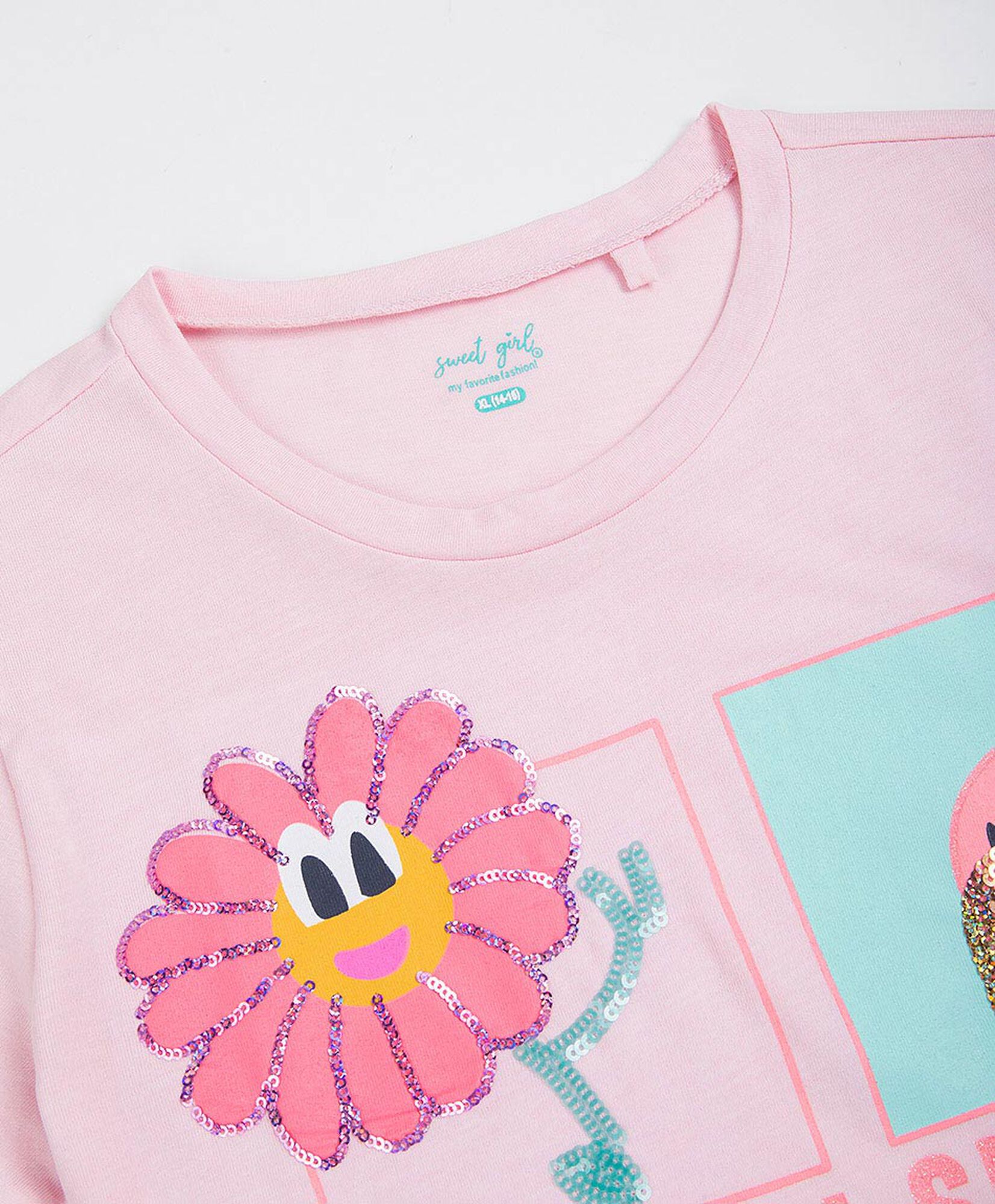 Polera niña dibujos pink Polera niña dibujos pink