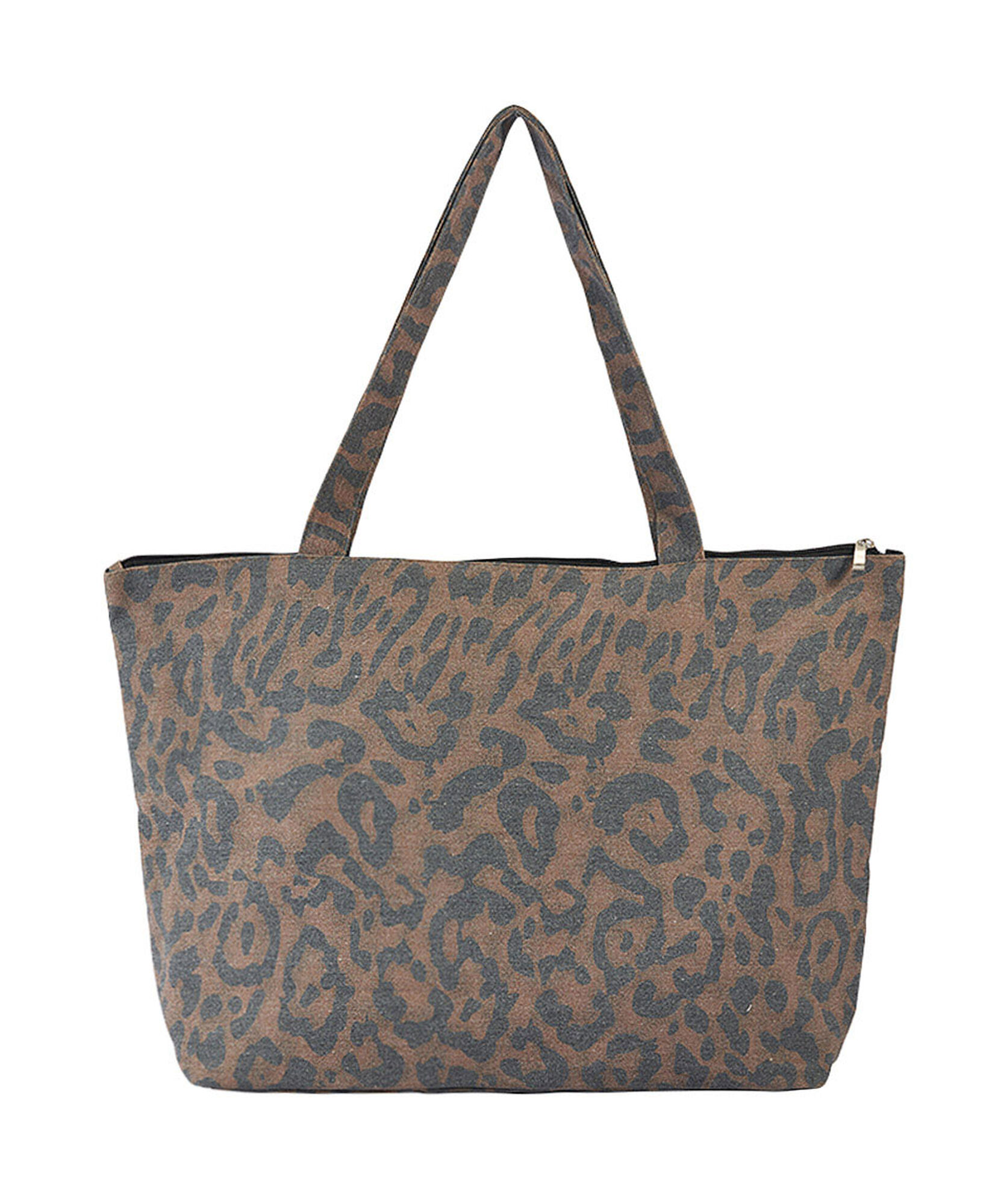 Bolso playa mujer animal print café Bolso playa mujer animal print café
