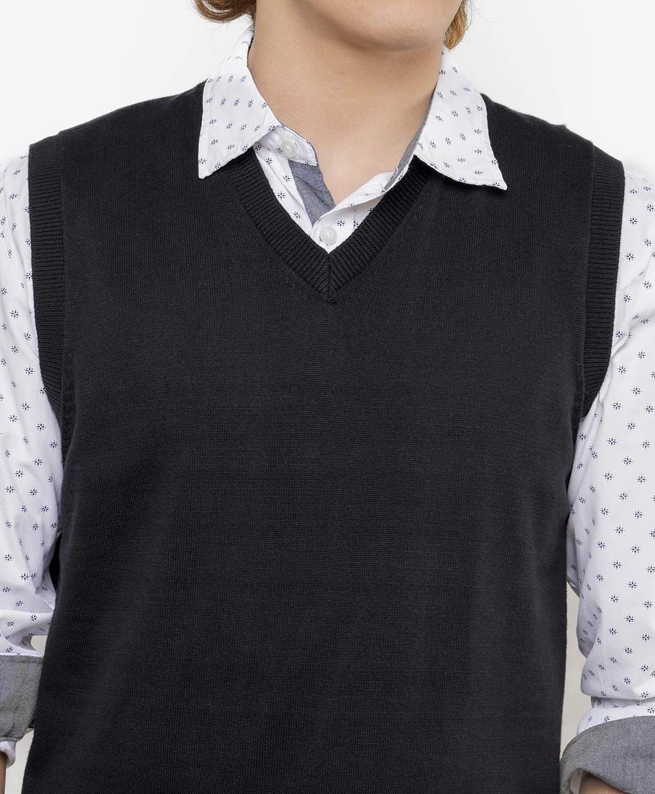 Sweater hombre sin mangas negro