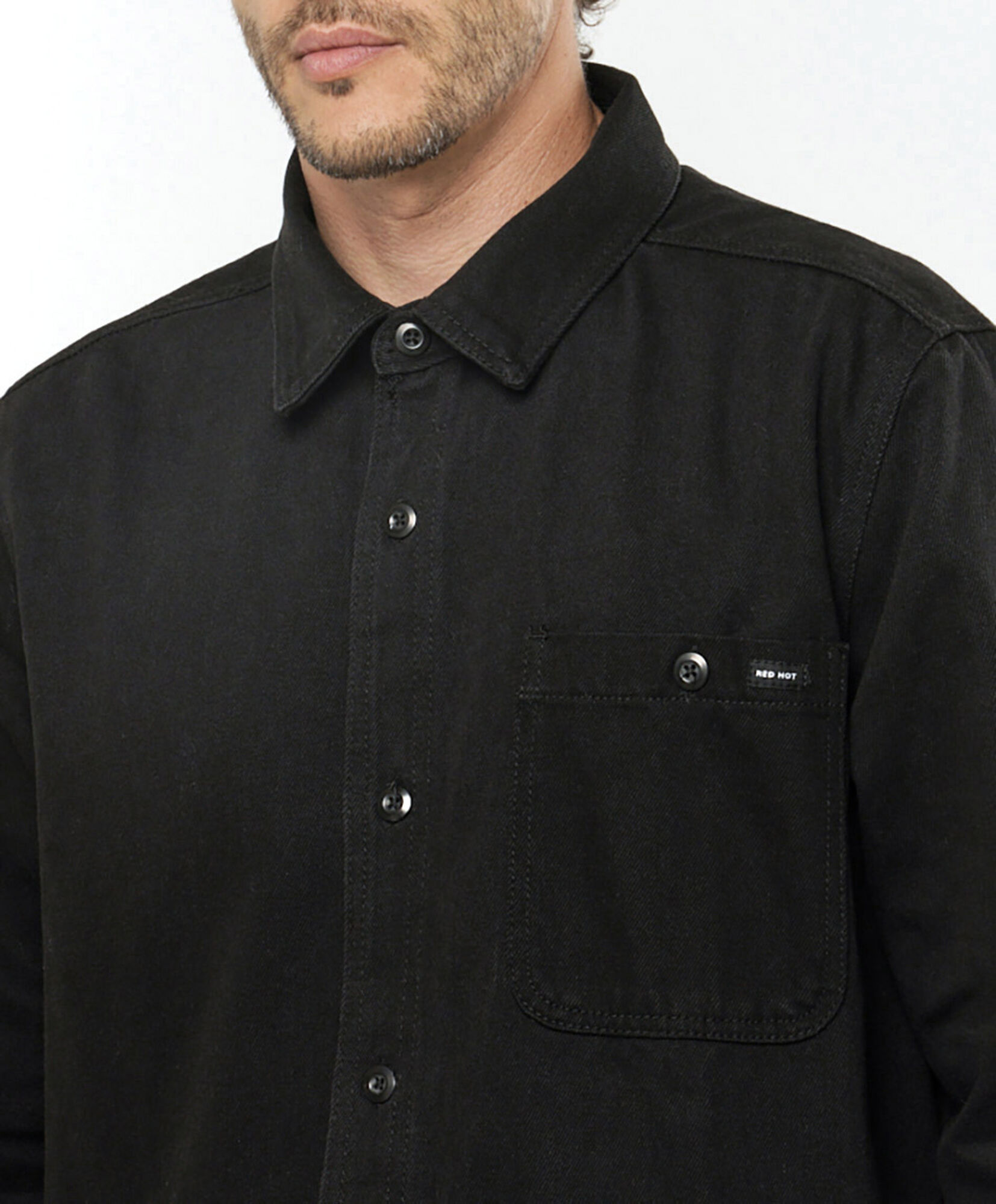 Chaqueta hombre denim negra Chaqueta hombre denim negra
