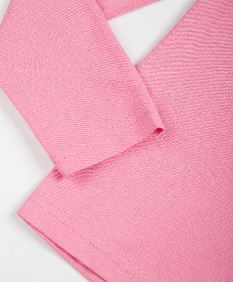 Polera ni&ntilde;a good vibes rosa