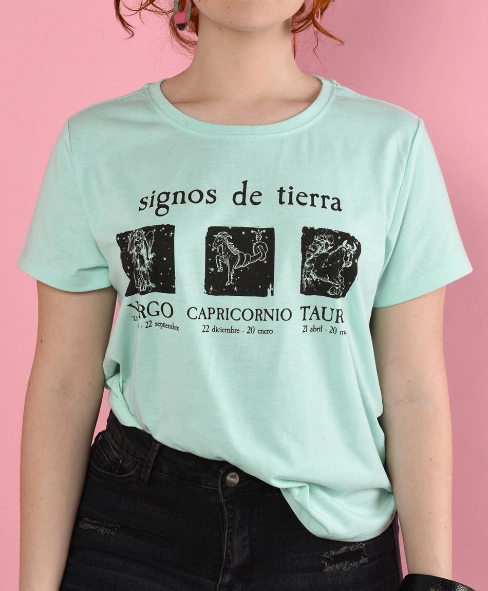 Polera manga corta cuello redondo