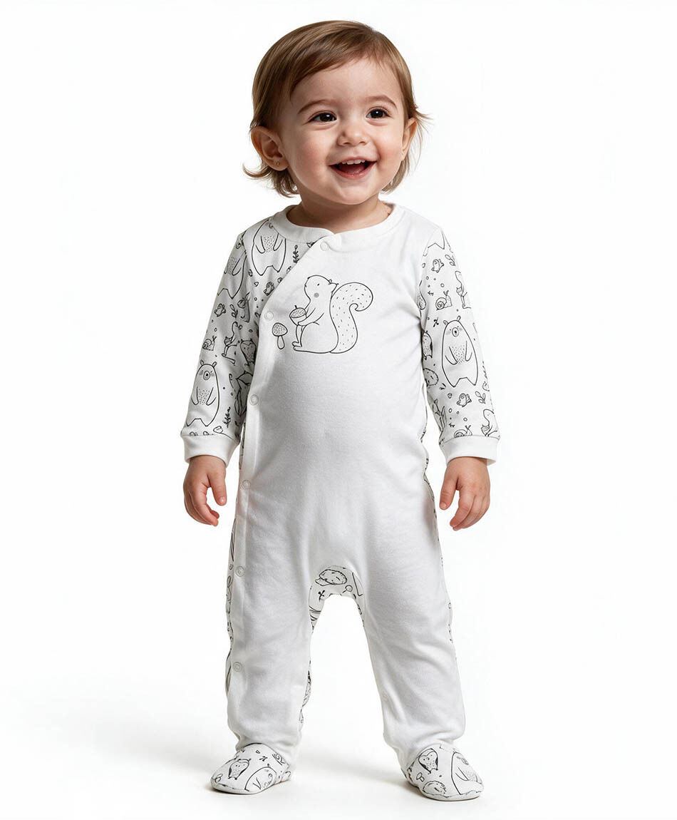 Pijama beb&eacute; estampado animalitos