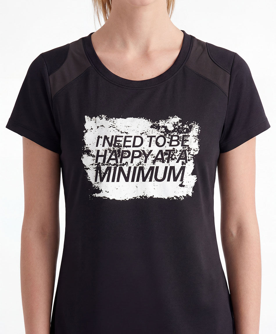 Polera deportiva mujer print foil