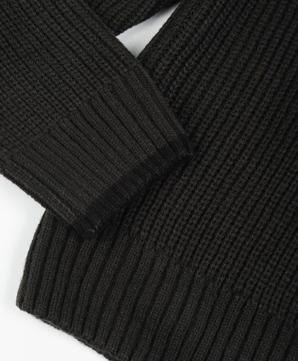 Sweater hombre cierre medio texturizado