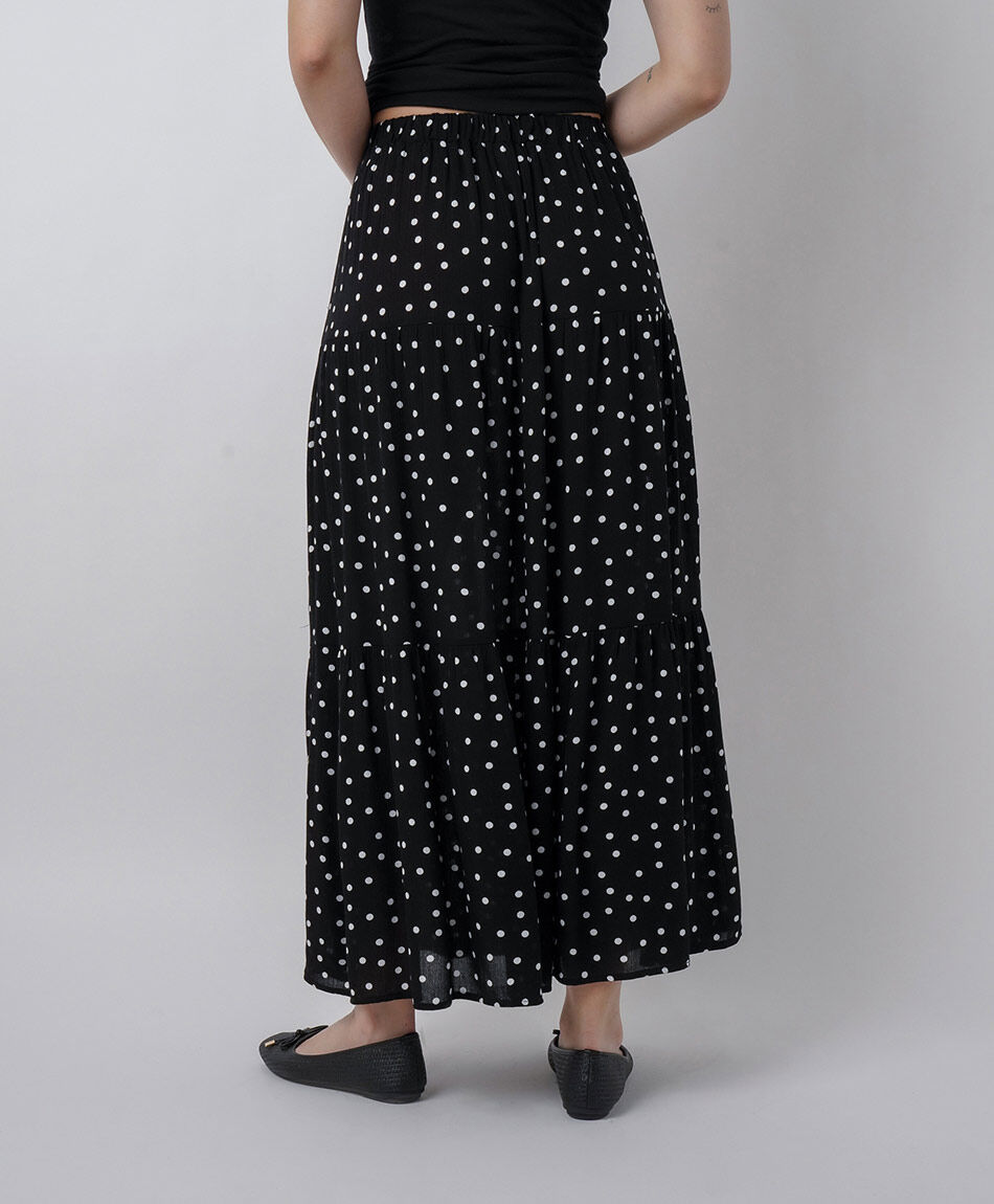 Falda mujer maxi lunares