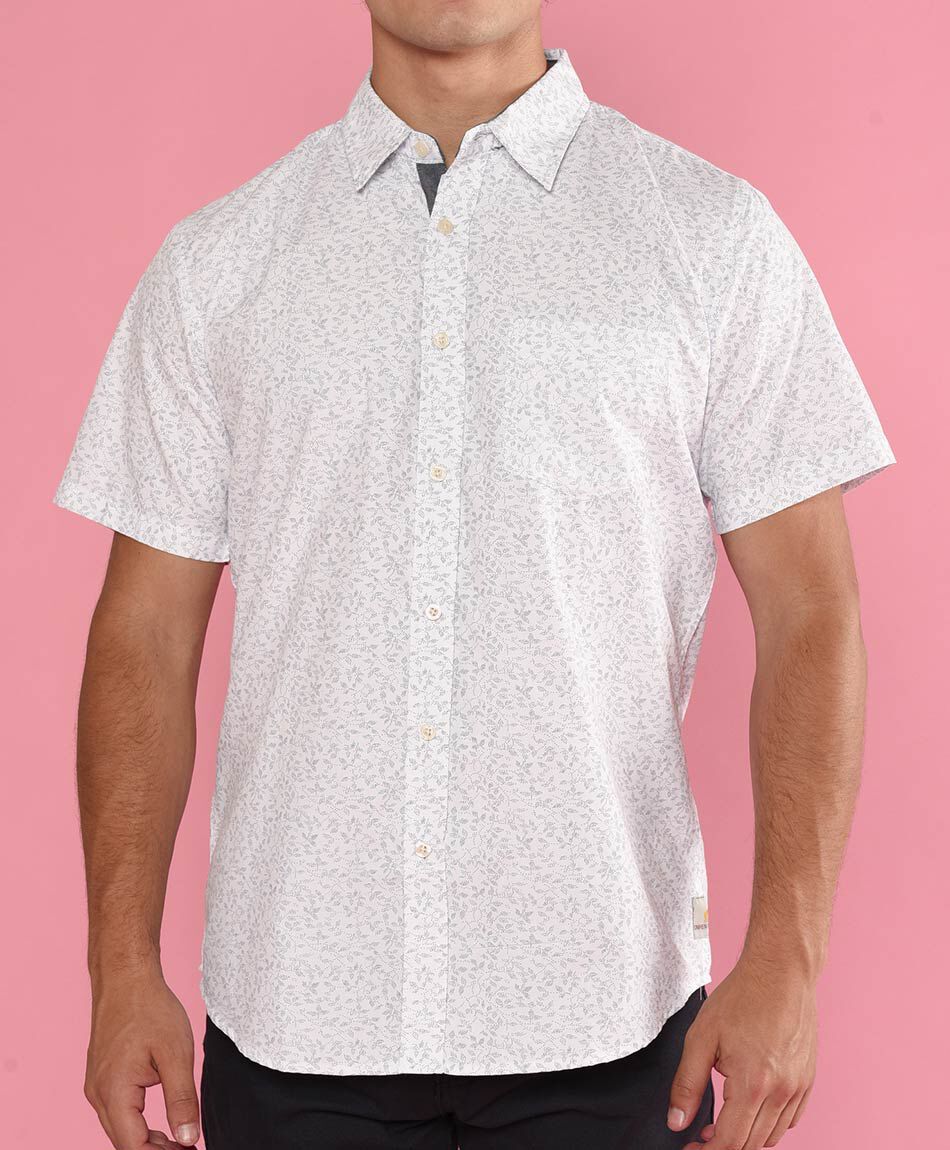 Camisa floral manga corta