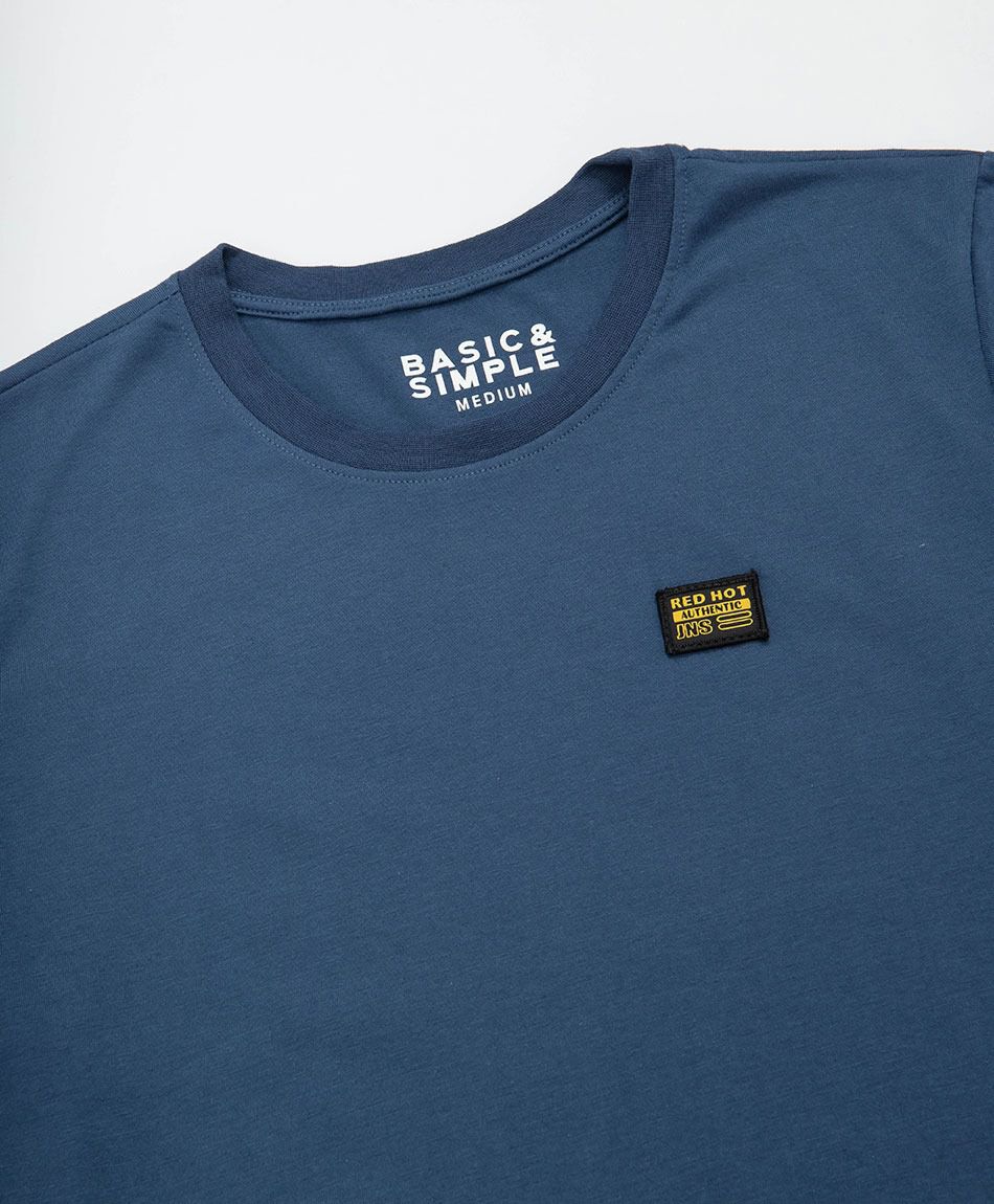 Polera hombre lisa logo