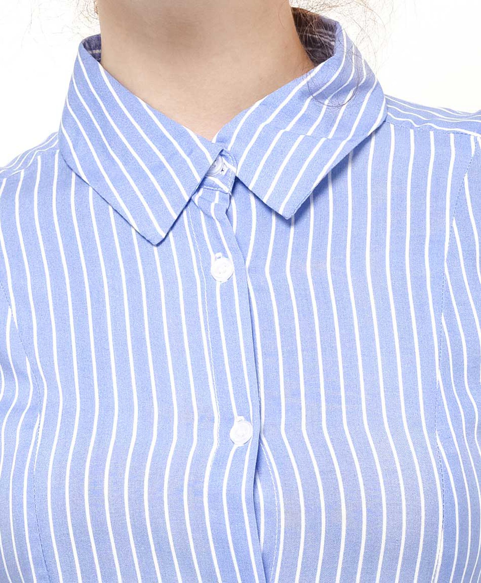 Blusa mujer azul líneas Blusa mujer azul líneas