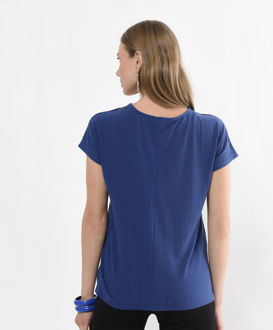 Polera mujer escote argolla